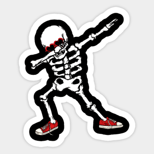 dabbing skeleton valentines day shirt. Sticker